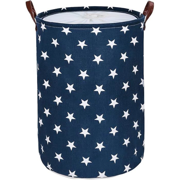 20 Inch Large Organiser Baskets for Clothes Storage (9 Colours) Drawstring Laundry Baskets Foldable 20/L Blue Star PANIER A LINGE