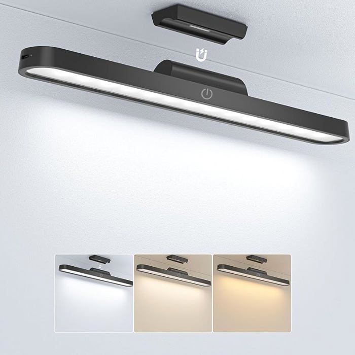 Reglette LED Cuisine Sans Fil 2500mAh Lumiere Rechargeable USB Lumière Magnétique Lampe de Noir Contrôle Tactile