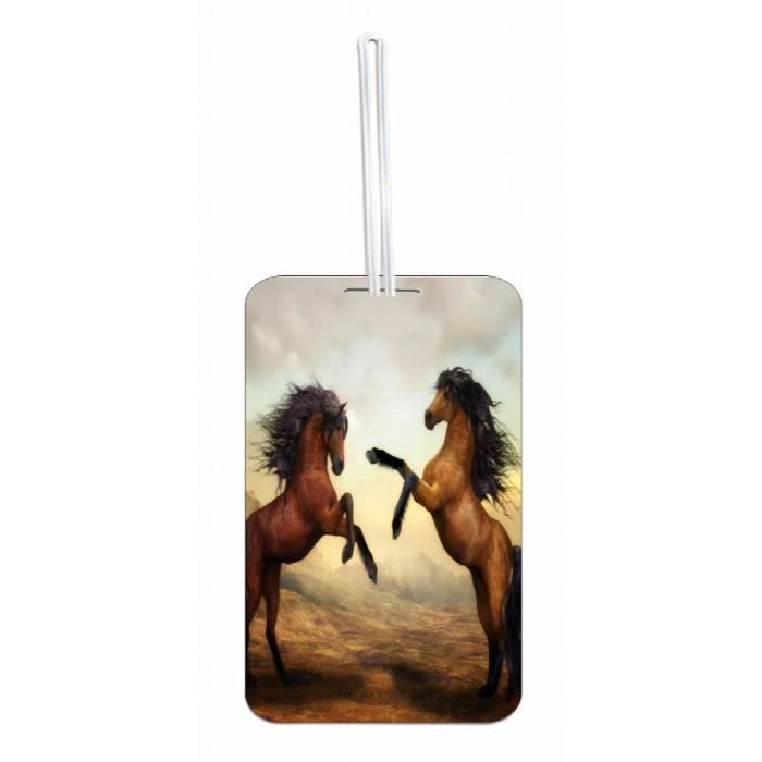 Bracelet De Montre Vendu Seul Chevaux Chataigne Double Face Identifiant Etiquette De Bagage Pour Hommes Wna03 Achat Vente Bracelet De Montre Noir Cdiscount