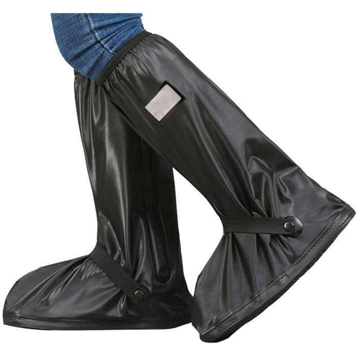 Surchaussures Vélo Imperméables Naapesi - Couvre-Chaussures Cyclisme Avec Bandes Réfléchissantes - Taille XL
