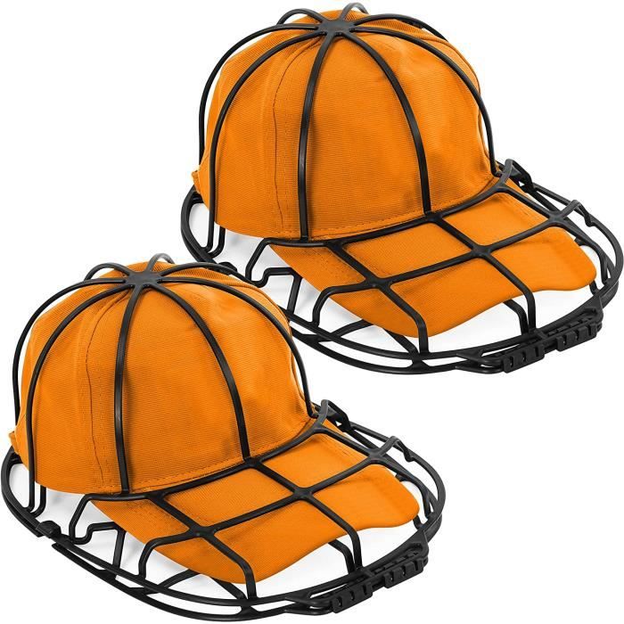 Support Casquette Machine a Laver Noir - Lave Casquette Machine a Laver ou Lave-vaisselle - Protege Casquette Lavage 2Pcs