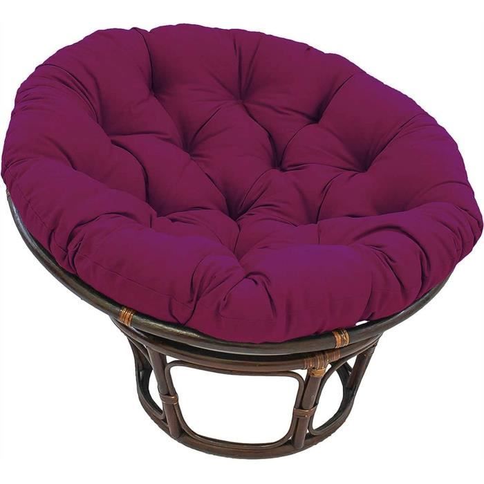 Fauteuil de jardin ovale XL en Rotin synthétique Terracotta Métal