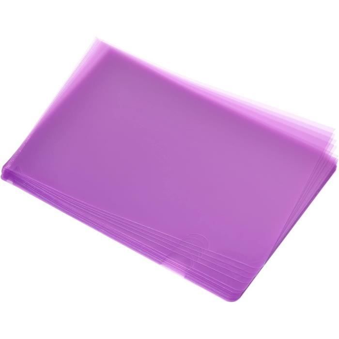 PATIKIL Dossiers L Type A5 24 Pièces - Poches Transparentes Multicolores Pour Documents Et Projets