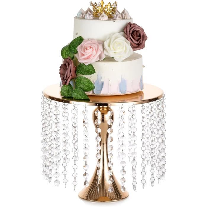 Présentoir Gâteau Nuptio - Set De 3 Supports Métal Doré - Mariage/Anniversaire/Noël - 21 à 31cm