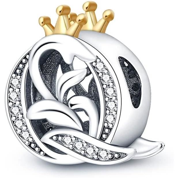 Broche Couronne Avec Lettre Initiale A-Z - Cristal Et Strass, Or, Pour Femme (Cadeau Élégant)