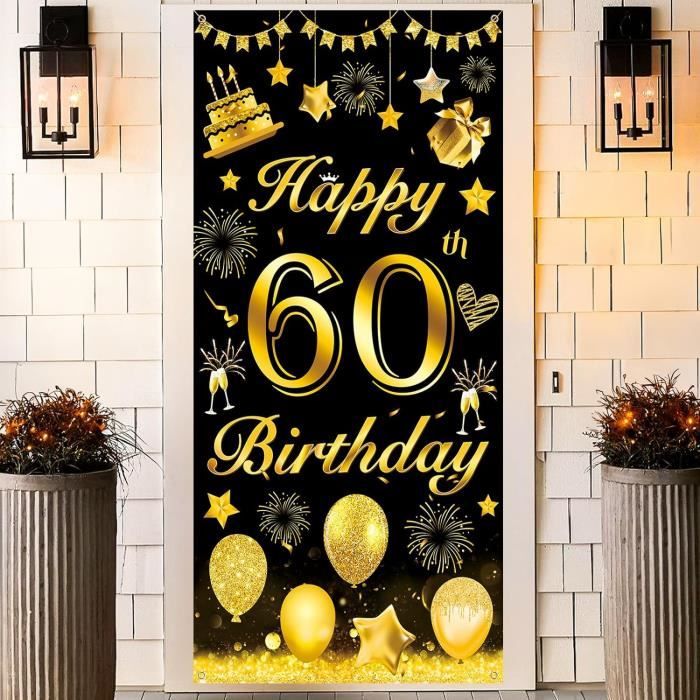 Déco Anniversaire Homme "Vieilli à La Perfection" - Bannière Dorée Et Accessoires - Idée Originale