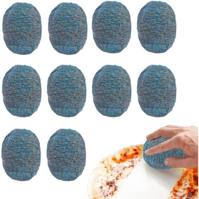20pcs Tampon Jex avec Savon Tampons en Laine d'acier paille de fer de savon en laine éprouvant en acier réutilisables Absorbant Tampon Jex pour casseroles, poêles et cuisinières