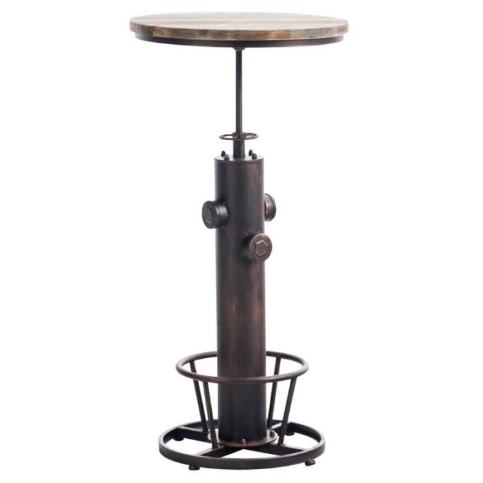 Table Haute Table De Bar Style Industriel Hauteur Reglable Repose