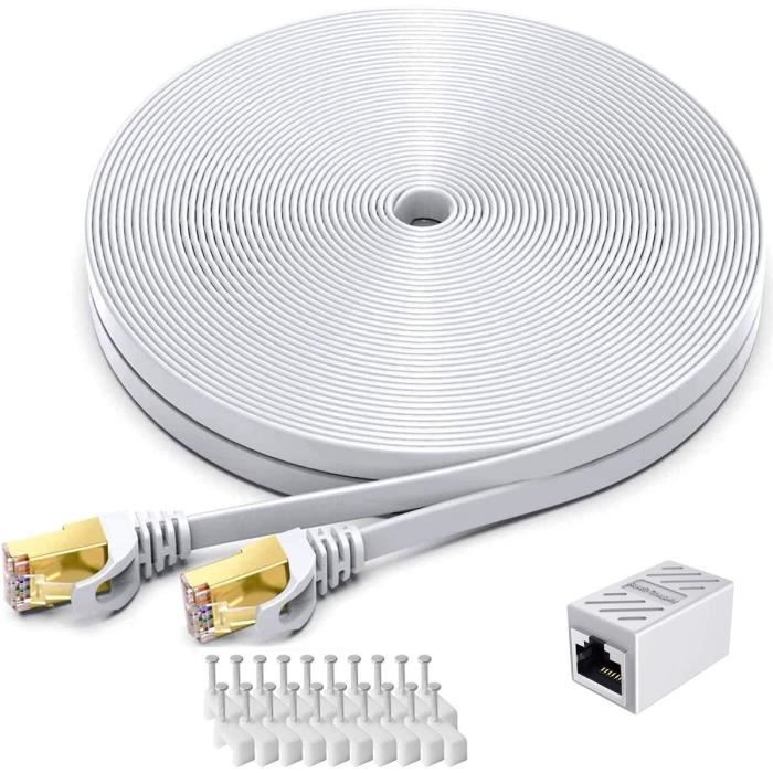 Câble Informatique Câble réseau Cat7 25m - Réseau Ethernet High Speed - Câble patch - 600 ...