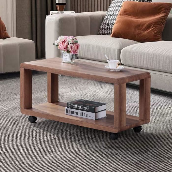 Table Basse Rectangulaire Table de Salon Moderne avec Espace de