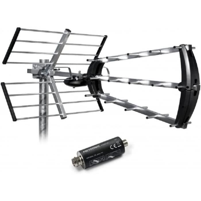 Pack HDSAT ANTENNE TNT TRINAPPE Gain 18dB UHF rateau + Kit