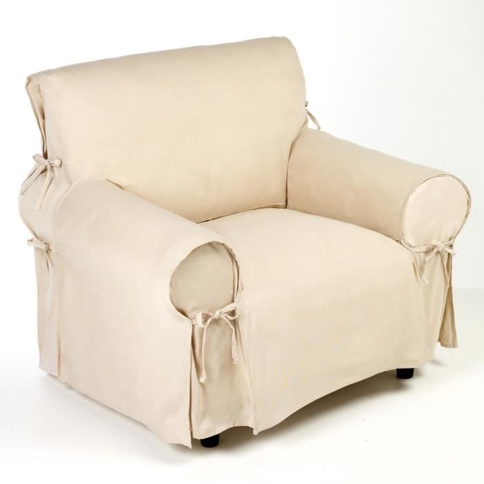 Housse Fauteuil - Ivoire - 6130 - 50% Coton - 50% Polyester - Dimensions 90x90 cm