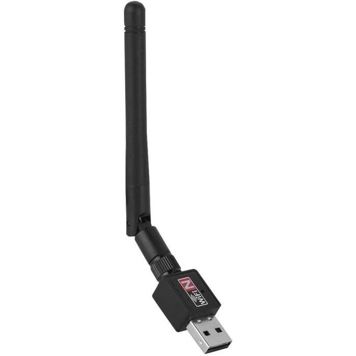 Adaptateur USB Wifi pour PC, 300Mbps USB2.0 Signal 2.4Ghz Carte réseau sans fil Adaptateur WiFi