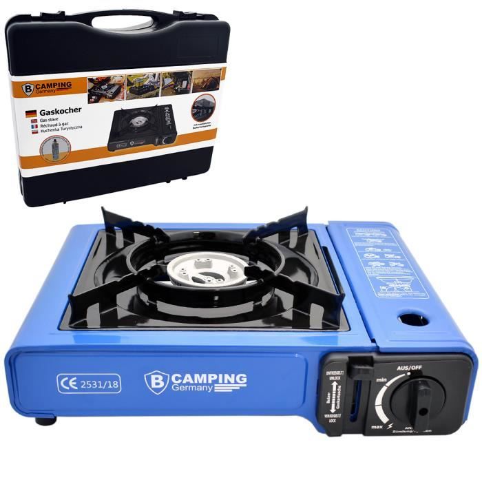 Kit Réchaud De Camping Au Butane – Allumage Automatique, Contrôle De Chaleur, 4 Bouteilles De Gaz Incluses, étui De Transport, Ultra-léger Et Sécurisé