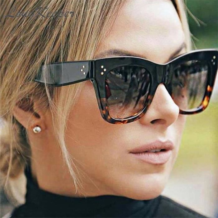 Lunettes de soleil carr es pour femmes grande taille marque de