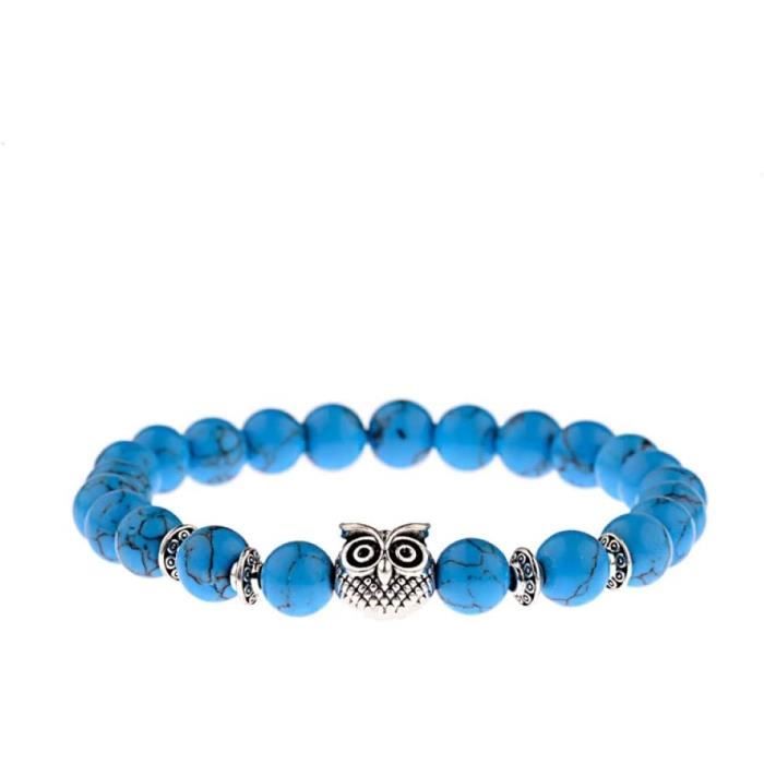 8mm Malachite Pierre Naturelle Perles Bracelets Élastique Classique Couple Yoga Énergie Bracelets Bracelets Femmes Hommes Paryer Bijoux, Style 5