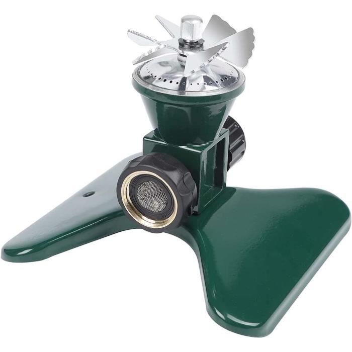 Arroseurs De Jardin Réglables 0-360° - Base Métallique - Zone D'arrosage 1-12 M - Lot De 2