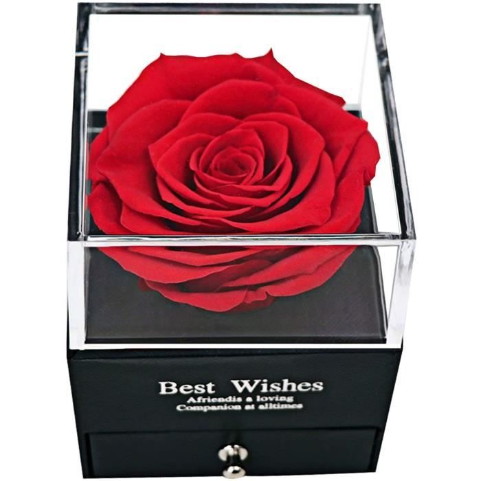 Boite Rose Eternelle- Boîte-Cadeau avec Fleur Préservée pour Rose Cadeau  Maman Le pour de l'anniversaire-Fête des Mères-Saint-V[210] - Cdiscount  Maison