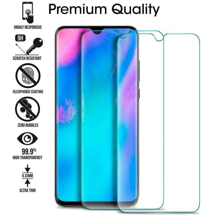 Film de protection pour écran en verre trempé anti-empreintes digitales pour téléphone portable, compatible avec Huawei P 30 lite