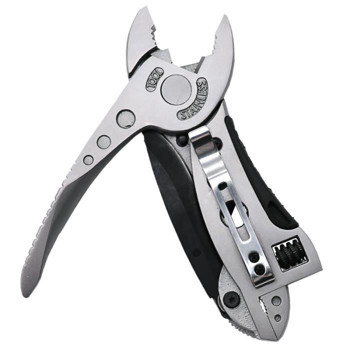 Pince Multifonction Pliante En Acier Inoxydable - 12 Outils En 1, Portable, Pour Bricolage, Camping, Dépannage