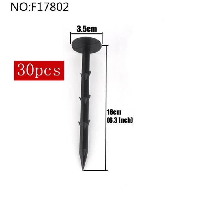 Lot de 30 piquets d'ancrage pour bords paysagers, 24,6 cm, en plastique résistant pour l'extérieur, bords paysagers, piquets d'ancrage en plastique, pour bordure, terrasse, rideaux