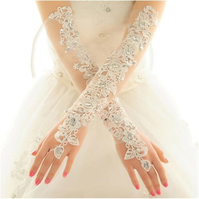 NET TOYS Gants De Dentelle Blanche Baroque - Accessoire Élégant Pour Femme Mardi Gras Carnaval