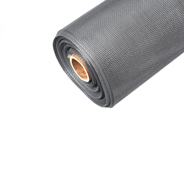Filet Anti-insectes En Fibre De Verre Gris H 80 Cm, Rouleau