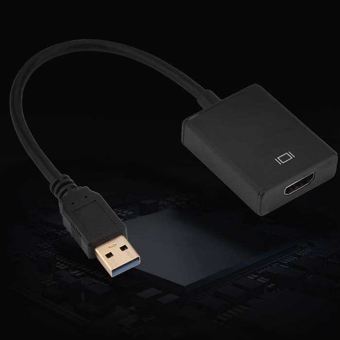Adaptateur USB 3.0 Vers HDMI, Convertisseur USB 3.0/2.0 Vers HDMI 1080P Full Hd Male A Femelle Compatible Avec Windows Xp 7 8 8 1 10 99182793
