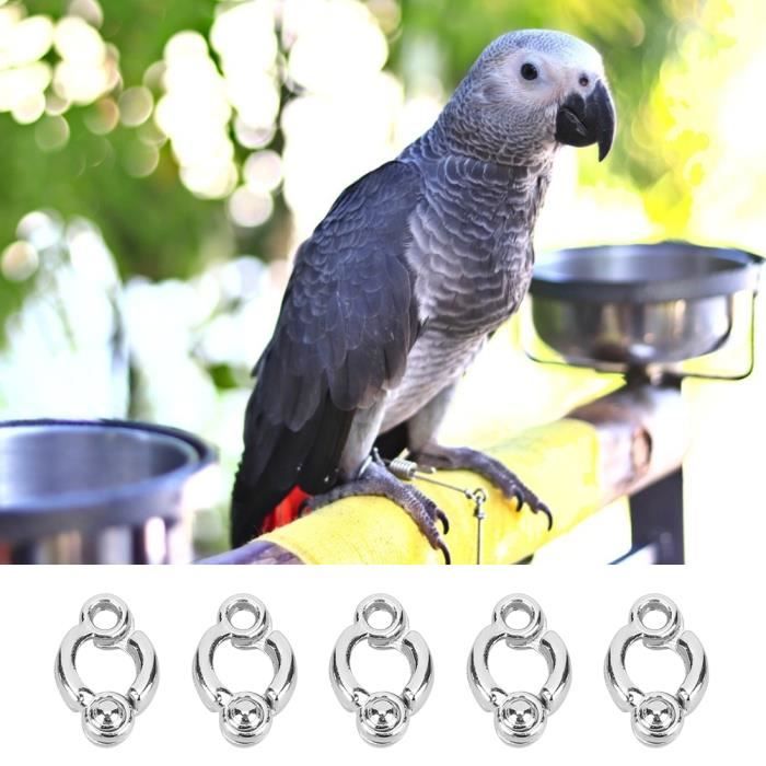 Comparer les prix de ZJCHAO Anneau de pied d'oiseau 5 pièces métal animal oiseau activité ouverture formation anneau de pied accessoires perroquets