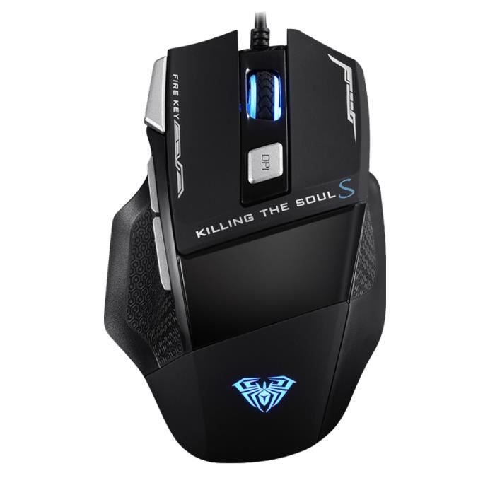 Aula S12 rétroéclairage optique de jeu filaire7 boutons800 4800 dpiavec forme ergonomique Neuf - vue 1