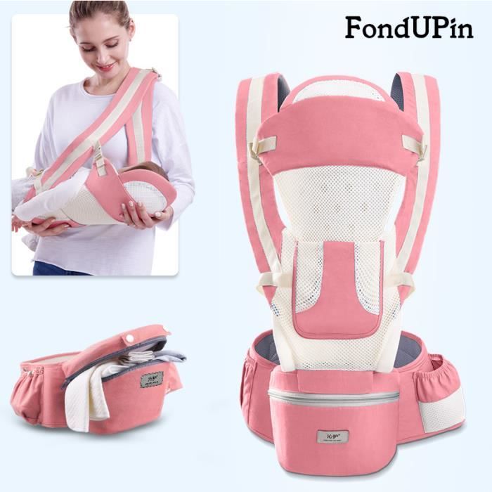 Fondupin Porte Bebe 0 48 Mois Permeabilite A L Air D Ete Rose Transportant Le Tabouret De Taille De Bebe Croise Devant Tenant Multif Cdiscount Puericulture Eveil Bebe
