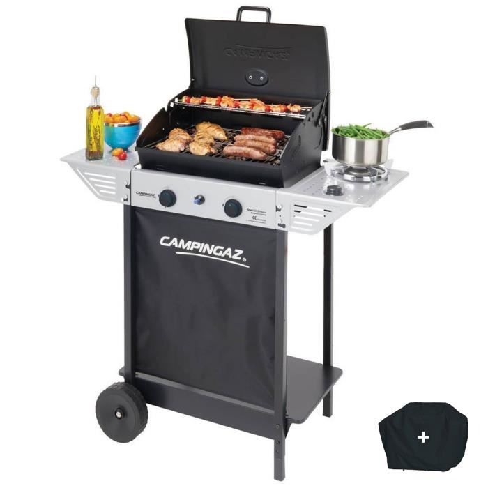 Barbecue gaz grill CAMPINGAZ XPERT100LS +Rocky Cuisson pierre de lave cuisson 44 X 34 + grille