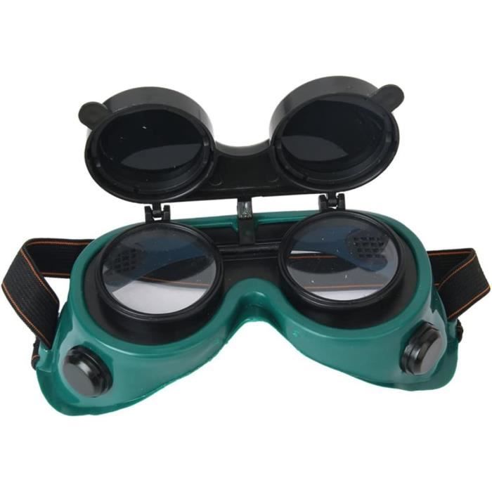 Lunettes De Soudure Rabattables à Lentilles Vert Foncé - Neuves, 1 Pièce