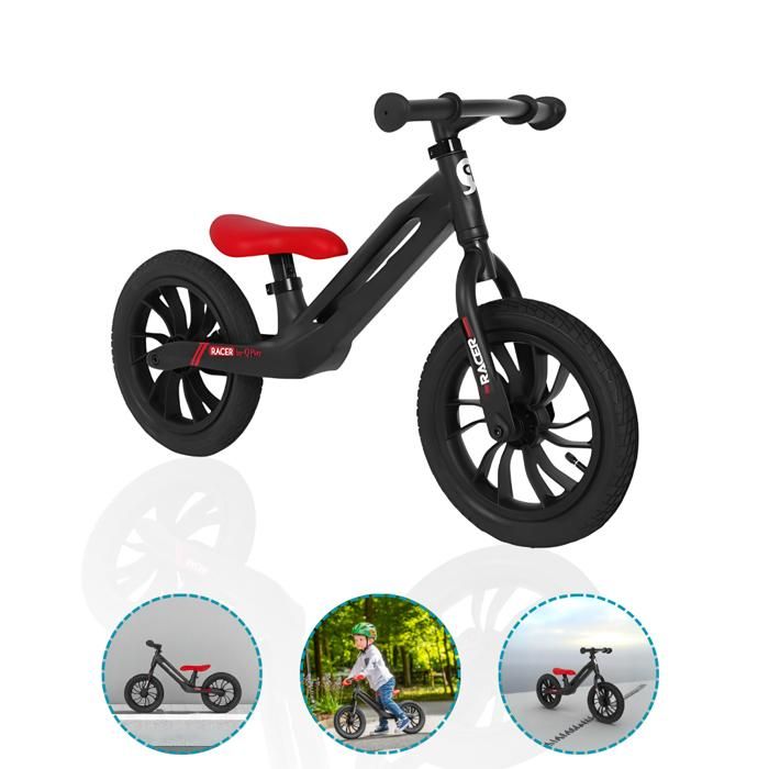 DEVESSPORT Vélo sans Pédales RACER Rouge pour Enfant 2-4 Ans