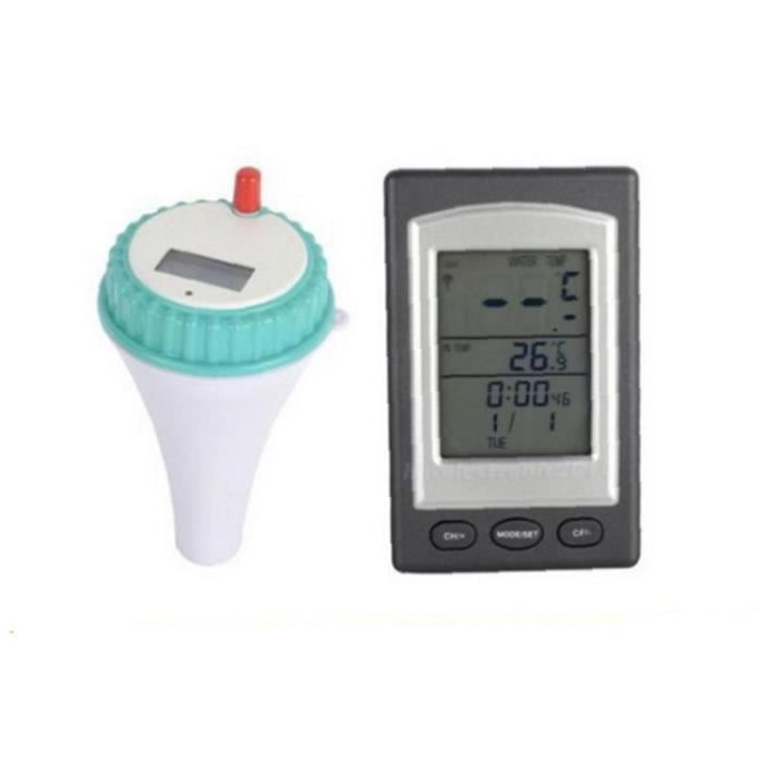 Thermomètre de la piscine Jauge de température de l'eau numérique à distance sans fil avec écran LCD pour la piscine SPA Batheub Aqu