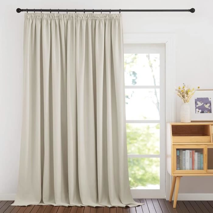 Rideaux Occultants Joydeco 2 Pièces 132x245cm - Thermique Et Anti-bruit Avec Galon