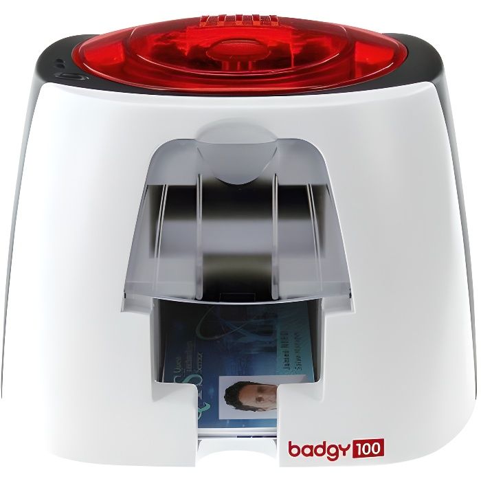 Imprimante de cartes Badgy 100 - EVOLIS - Sublimation thermique/transfert thermique - Noir