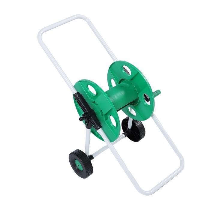 Chariot Enrouleur Tuyau Arrosage – Support 50m G1/2 Avec Roues – Pour Jardin, Cour, Nettoyage