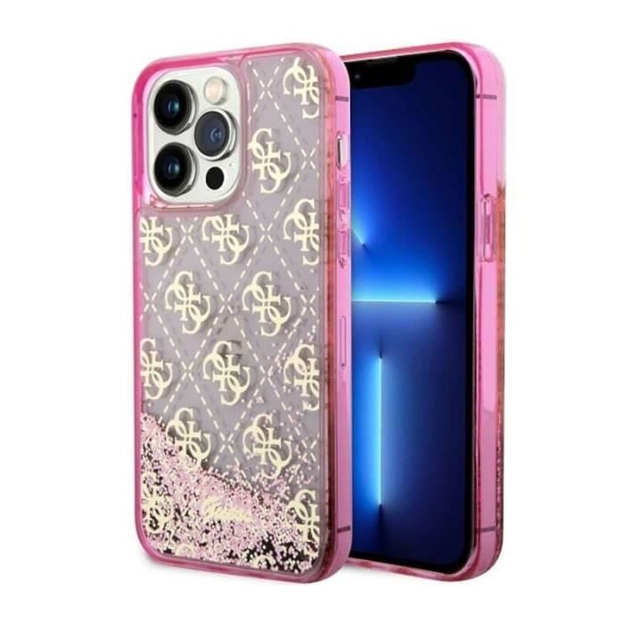 Guess Liquid Glitter Transculent 4G Coque pour iPhone 14 Pro Max 3666339116262 - vue 2