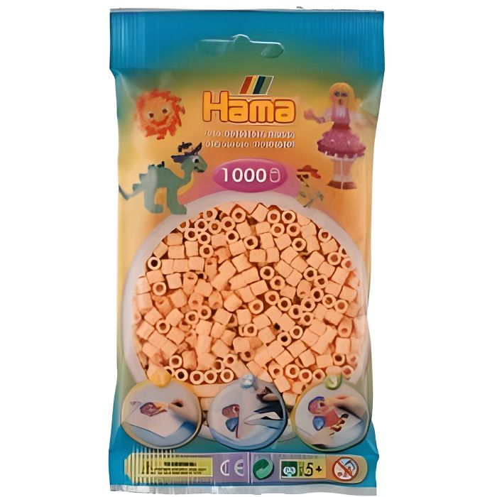 Sachet de perles Hama - 5 mm - rouge - 1000 perles