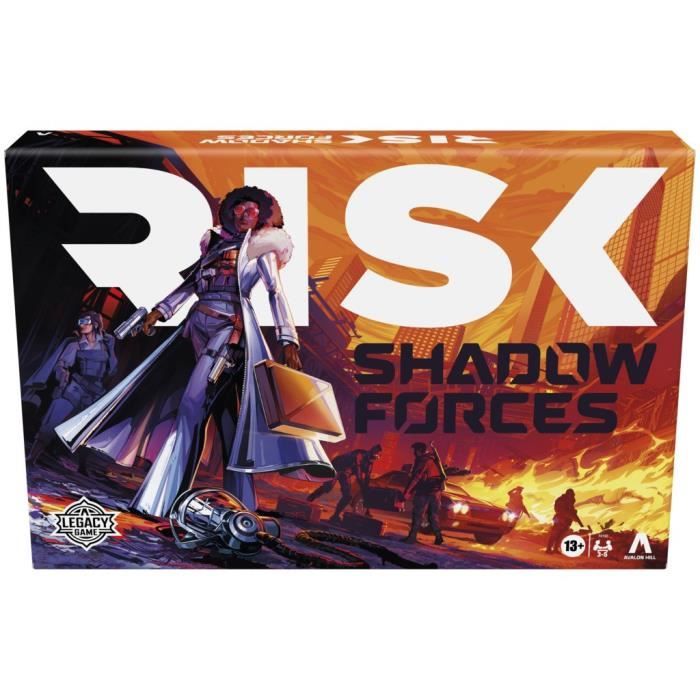 risk shadow forces, jeu de stratégie, jeu de société legacy familial et adultes, dès 13 ans, 3 à 5 joueurs, avalon hill