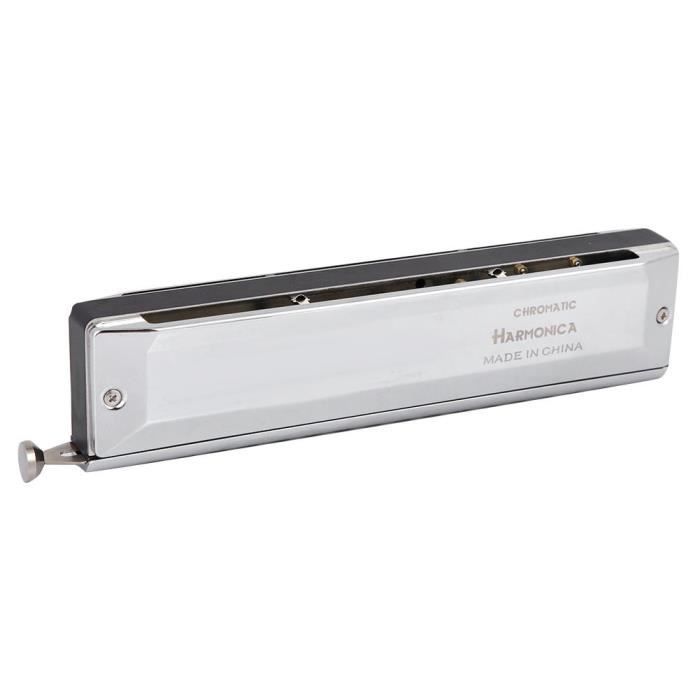 Harmonica Chromatique 16 Trous 64 Tons En Do - Qualité Professionnelle, Pour Étudiants Et Musiciens Confirmés, Son Pur Et Fluide