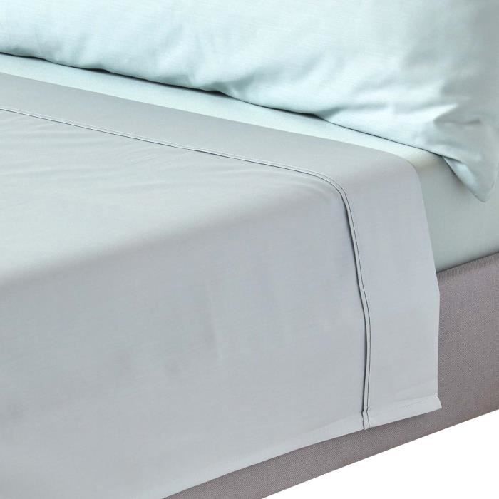 Drap Plat 100% Coton égyptien 300 Fils – Qualité Hôtelière, Tailles Simple à Super King, Résistant à La Décoloration