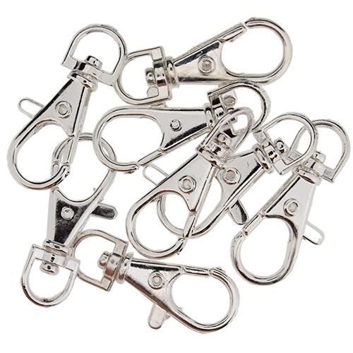 40 Pièces Mousquetons Et Anneaux Pour Porte-clés – Alliage Zinc, Rotatifs, Pour Bricolage Et Bijoux