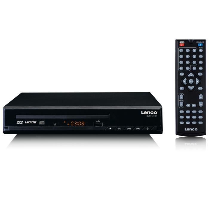 Lecteur DVD - LENCO - DVD-120BK - HDMI - Télécommande - Noir