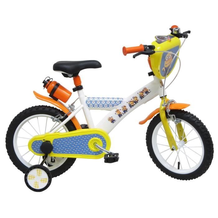 LES MINIONS Velo enfant 3 5 ans 14 Pouces Cdiscount Sport