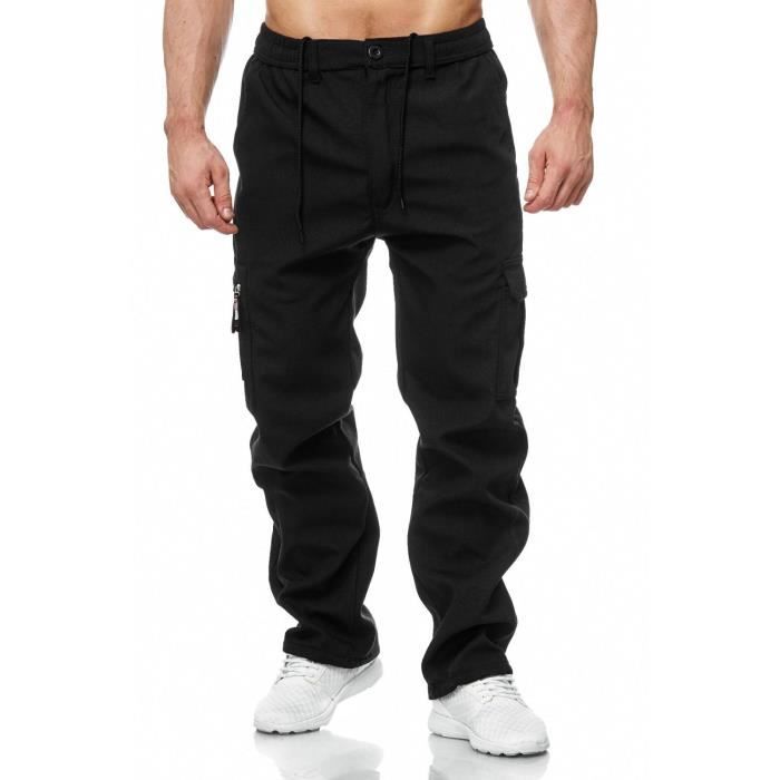 pantalon homme cargo noir