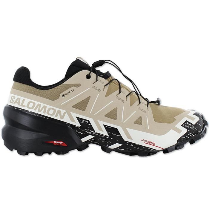 Salomon Speedcross 6 GTX GORE TEX Hommes Chaussures de trail running Sneakers Baskets Beige Noir 417387 Cdiscount Sport