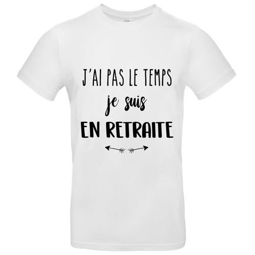 T Shirt Premium Homme Blanc Retraite Pas Le Temps Blanc Achat Vente T Shirt Soldes Sur Cdiscount Des Le 20 Janvier Cdiscount