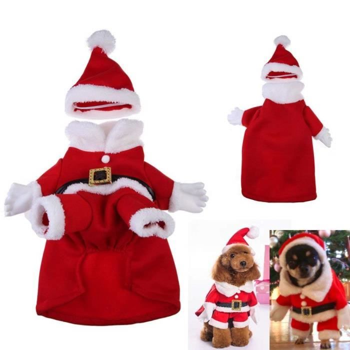 Chinatera Costume De Noel Pour Chien Et Chat Deguisement D Hiver Theme Pere Noel S 23 X 36 X 24 Cm Red Cdiscount Pret A Porter